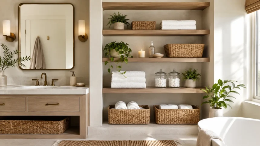 Bathroom Shelf Decor Ideas That Reduce Clutter